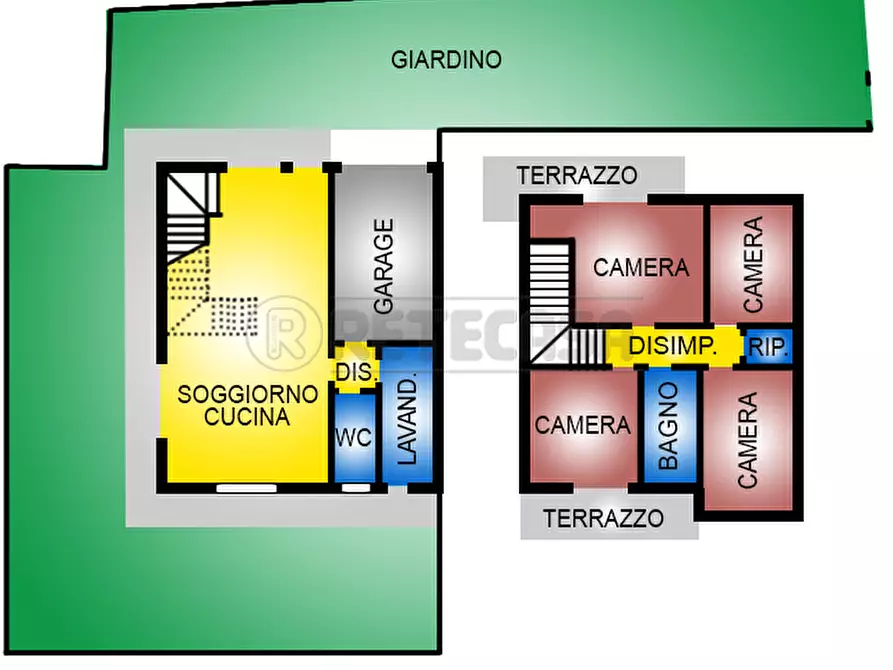 Immagine 1 di Porzione di casa in vendita  a Loreggia