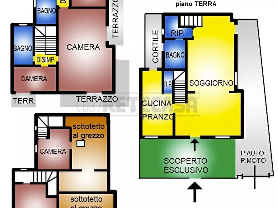 Immagine 1 di Villetta a schiera in vendita  in Via Cesare Riccioni 20 a Viareggio