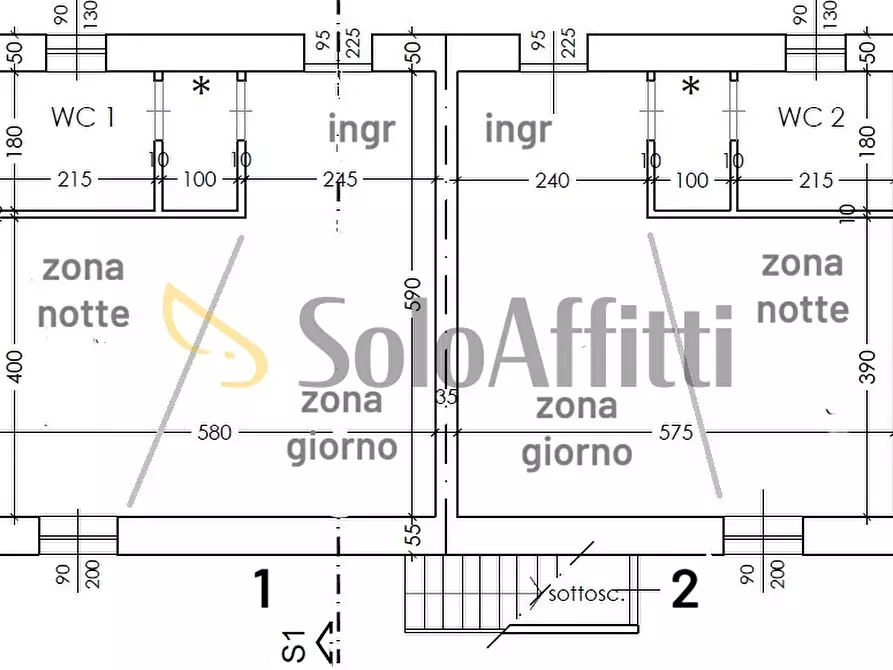 Immagine 1 di Monolocale in affitto  in Via Roma 171 a Airasca