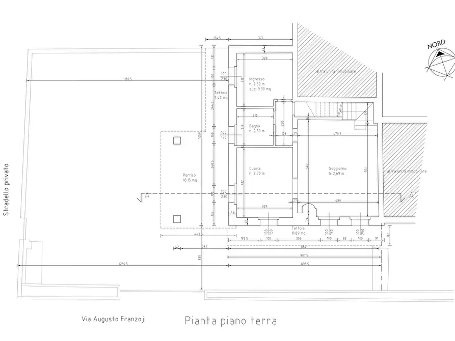 Immagine 34 di Porzione di casa in vendita  in Via Augusto Franzoj 6 a Parma