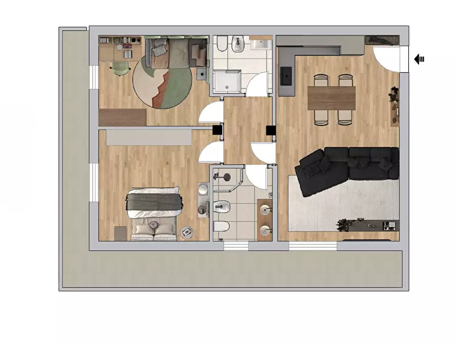 Immagine 10 di Appartamento in vendita  a San Sperate