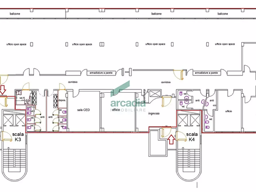 Immagine 27 di Ufficio in affitto  in Via Sette Pietro 4 a Bari