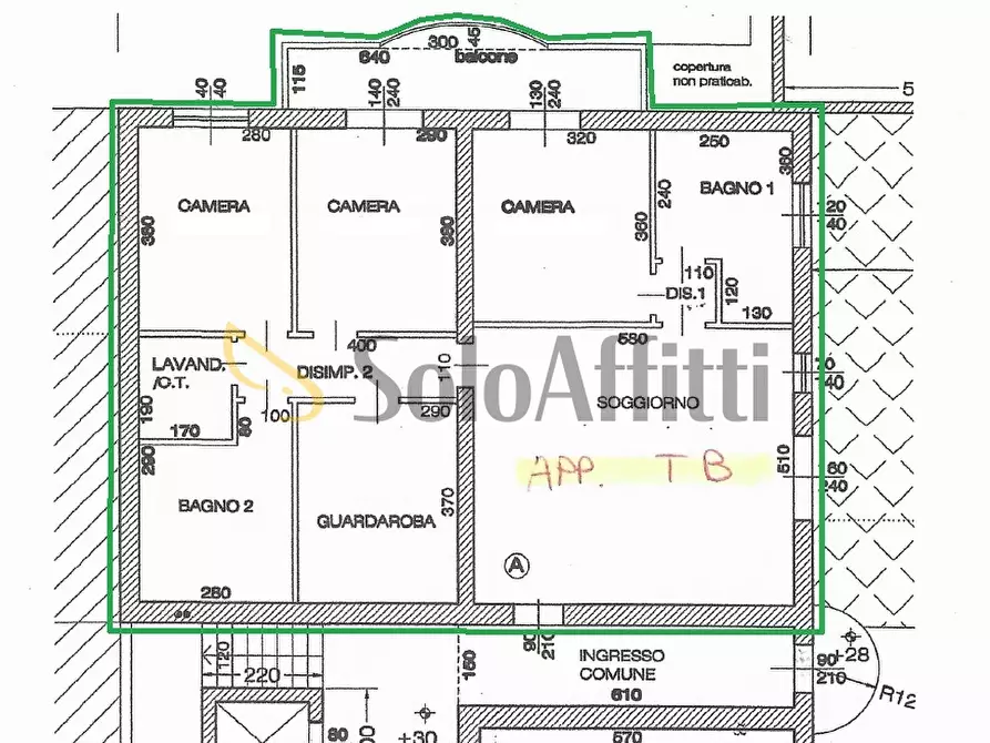 Immagine 15 di Quadrilocale in affitto  a Magnago