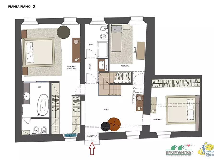 Immagine 14 di Pentalocale in vendita  in Vicolo San Tiburzio a Parma