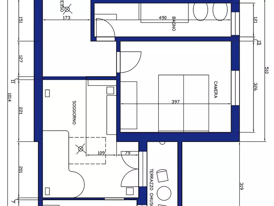 Immagine 39 di Bilocale in vendita  in Via Botticelli a Bologna