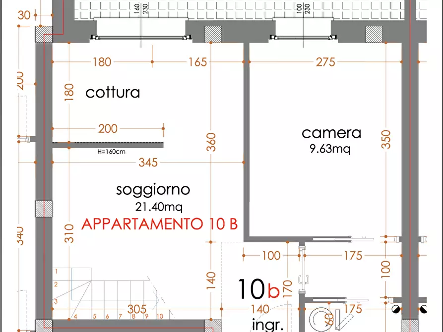 Immagine 7 di Porzione di casa in vendita  a Castelnuovo Magra