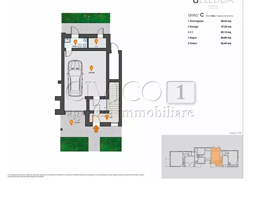 Immagine 6 di Porzione di casa in vendita  in Via Grazia Deledda a Padova