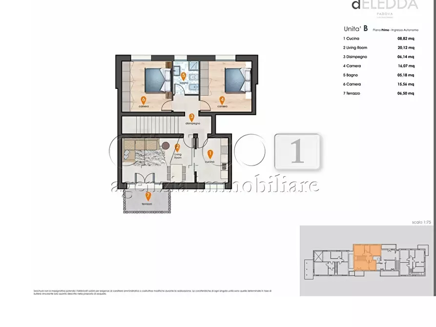 Immagine 5 di Porzione di casa in vendita  in Via Grazia Deledda a Padova