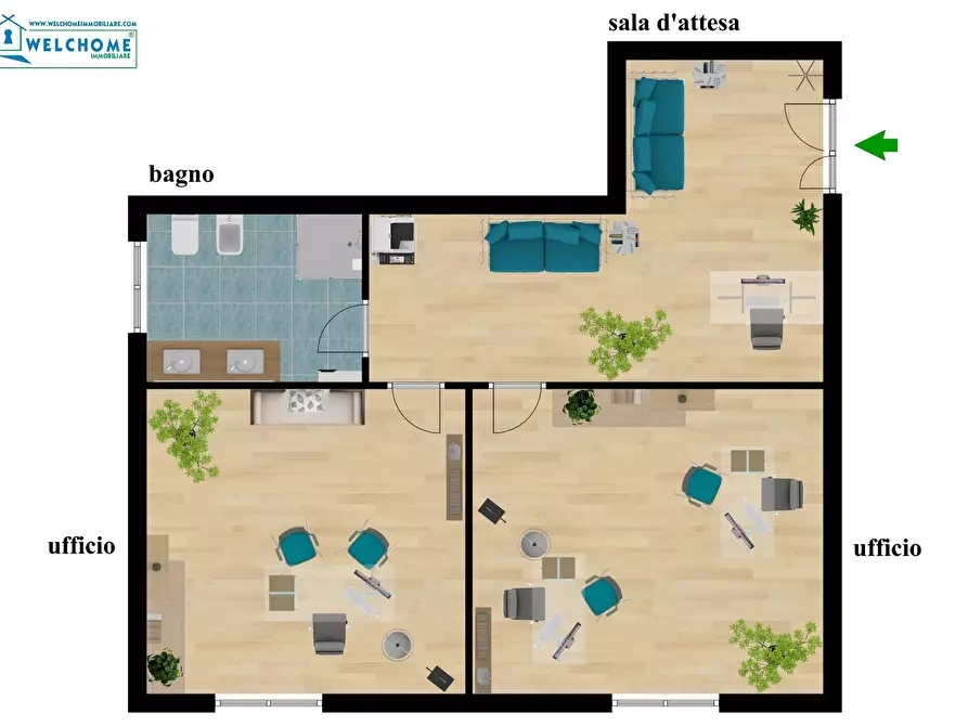 Immagine 4 di Ufficio in affitto  a Quartu Sant'elena