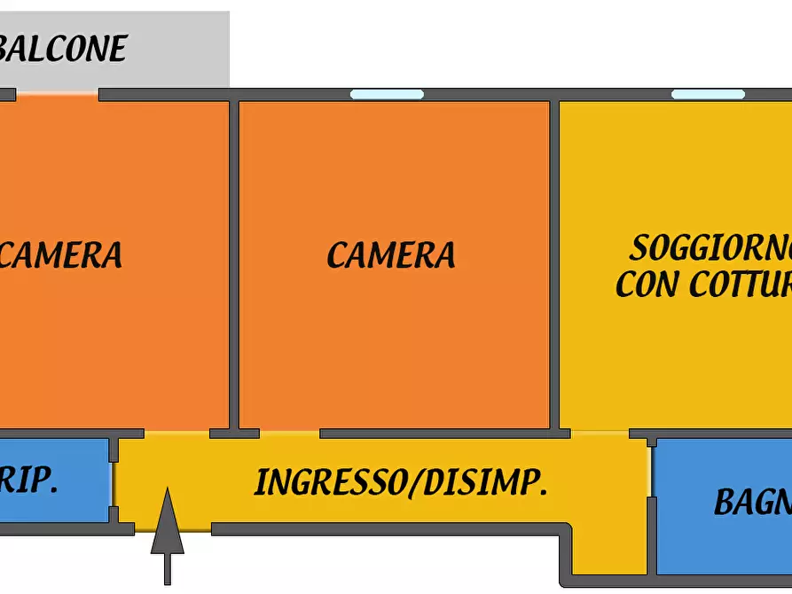 Immagine 1 di Trilocale in affitto  a Bologna