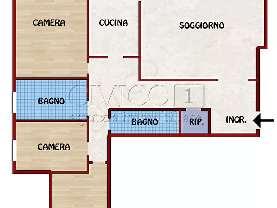 Immagine 2 di Appartamento in vendita  in Via Amba Aradam a Venezia