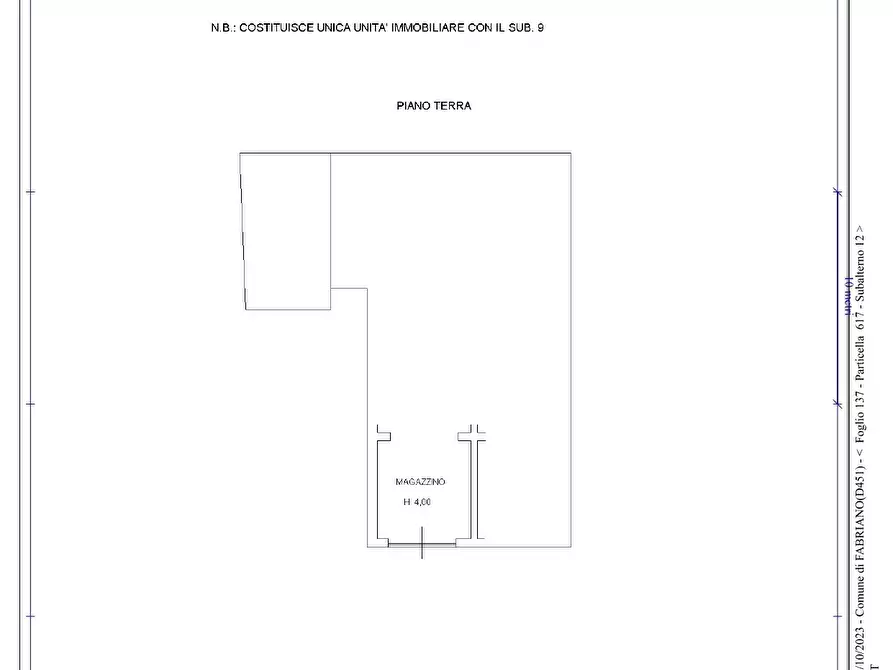 Immagine 6 di Locale commerciale in vendita  in Via Vittorio Veneto 76 a Fabriano