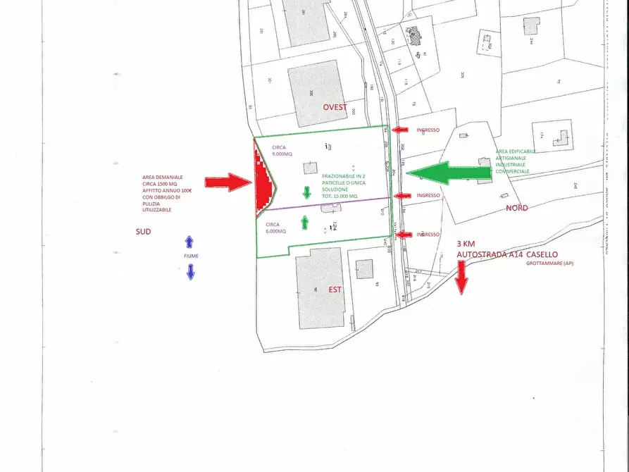 Immagine 8 di Terreno industriale in affitto  a Ripatransone