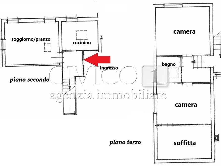 Immagine 2 di Mansarda in vendita  in Via Lorenzo Marcello a Venezia