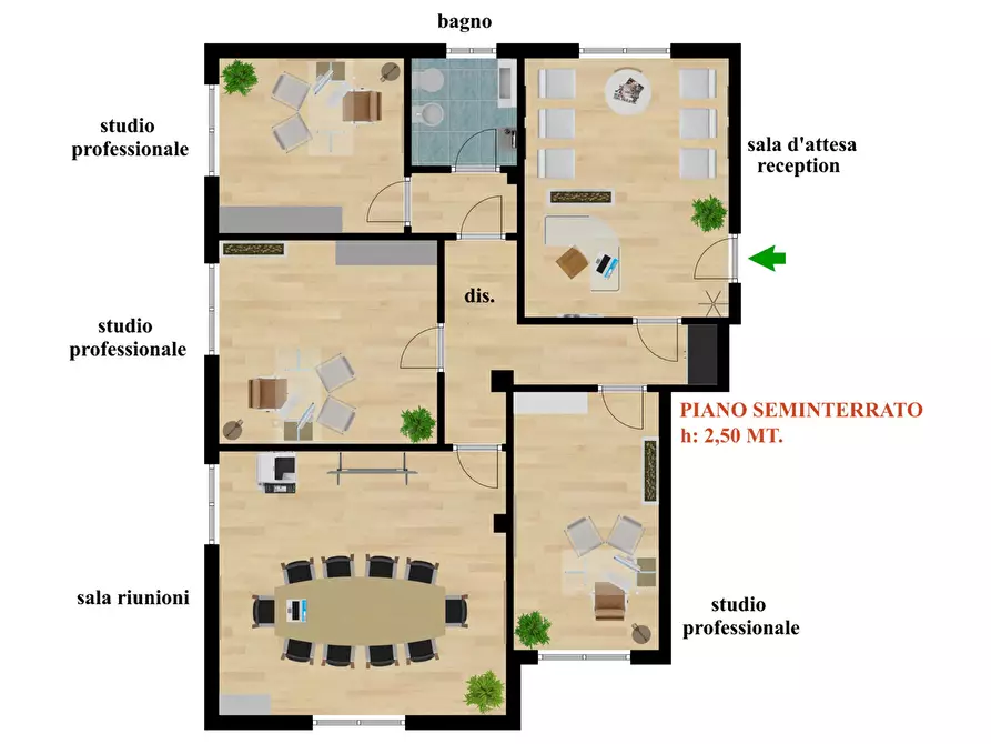 Immagine 2 di Ufficio in vendita  a Cagliari