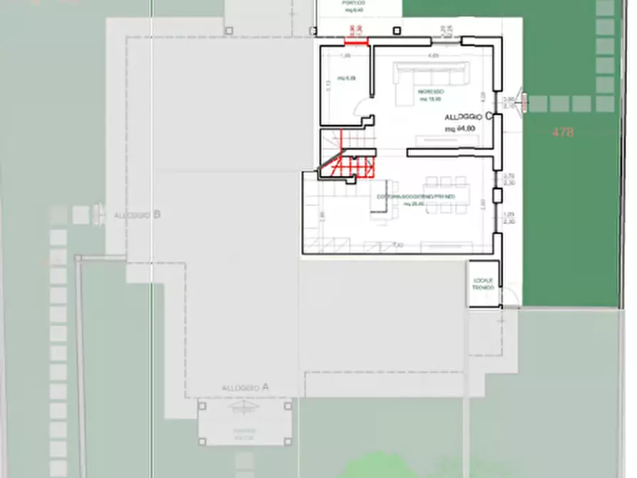 Immagine 6 di Villetta a schiera in vendita  in Via Bologna 15 a Castelnuovo Magra