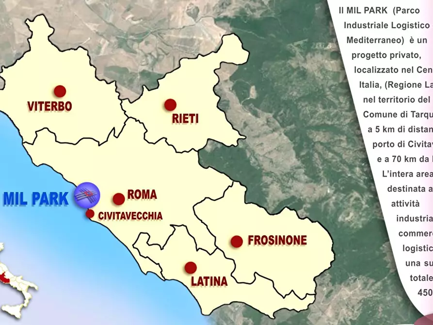 Immagine 22 di Terreno industriale in vendita  a Tarquinia