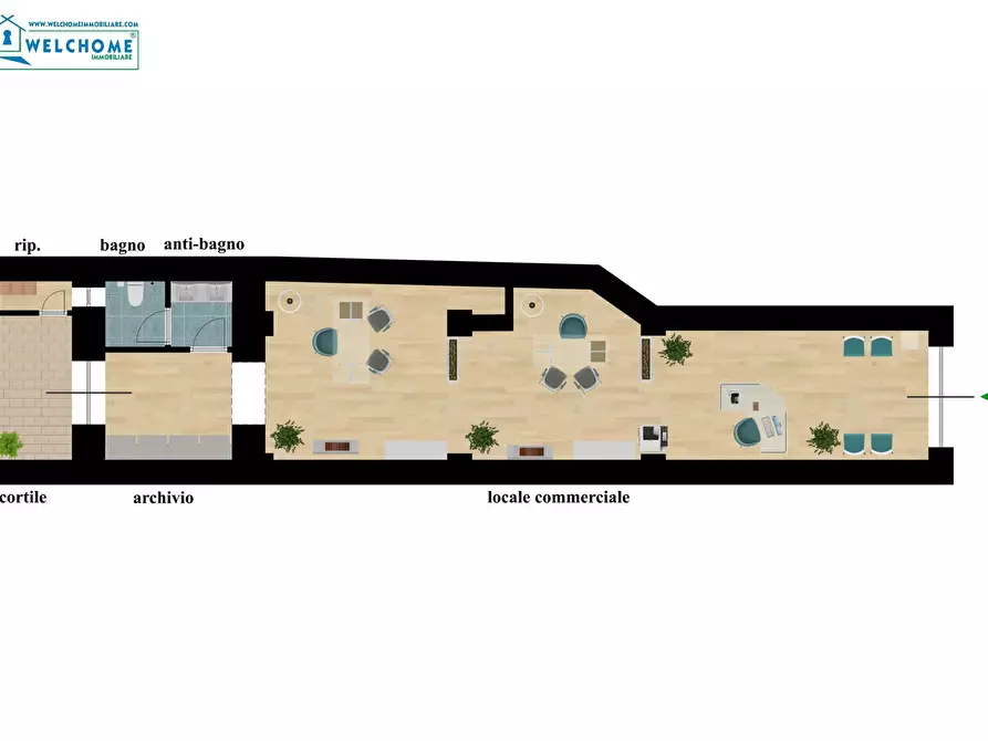 Immagine 3 di Locale commerciale in affitto  a Cagliari