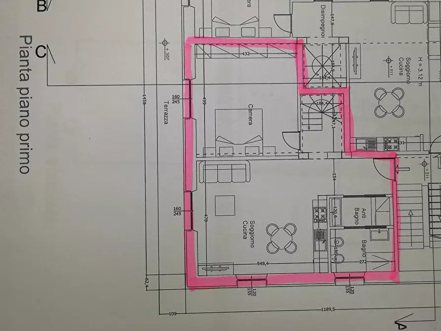 Immagine 4 di Casa semindipendente in vendita  in Strada Statale 1 262 a Ortonovo