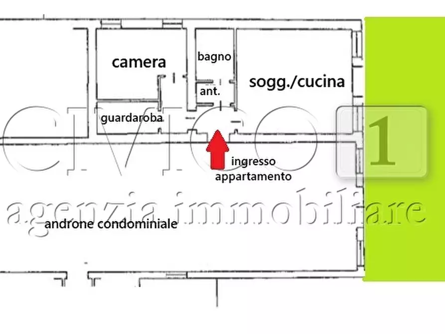 Immagine 2 di Bilocale in vendita  in Fondamenta de la Sensa a Venezia
