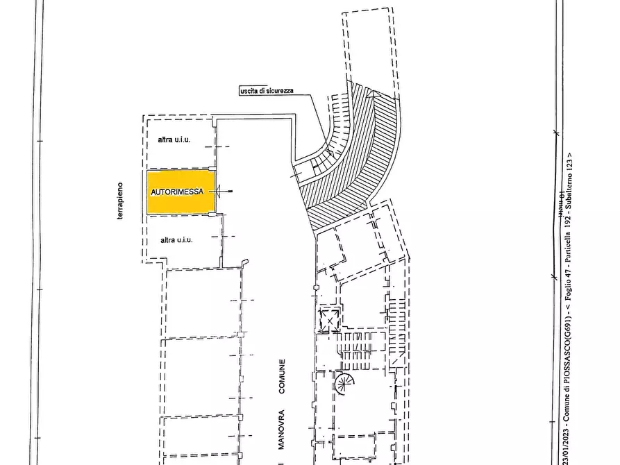Immagine 3 di Garage in vendita  in Via Aldo Piatti 30 a Piossasco