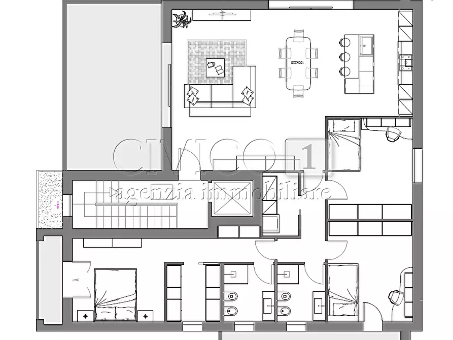 Immagine 2 di Attico in vendita  in Via Camillo Benso Conte di Cavour 44/F a Padova