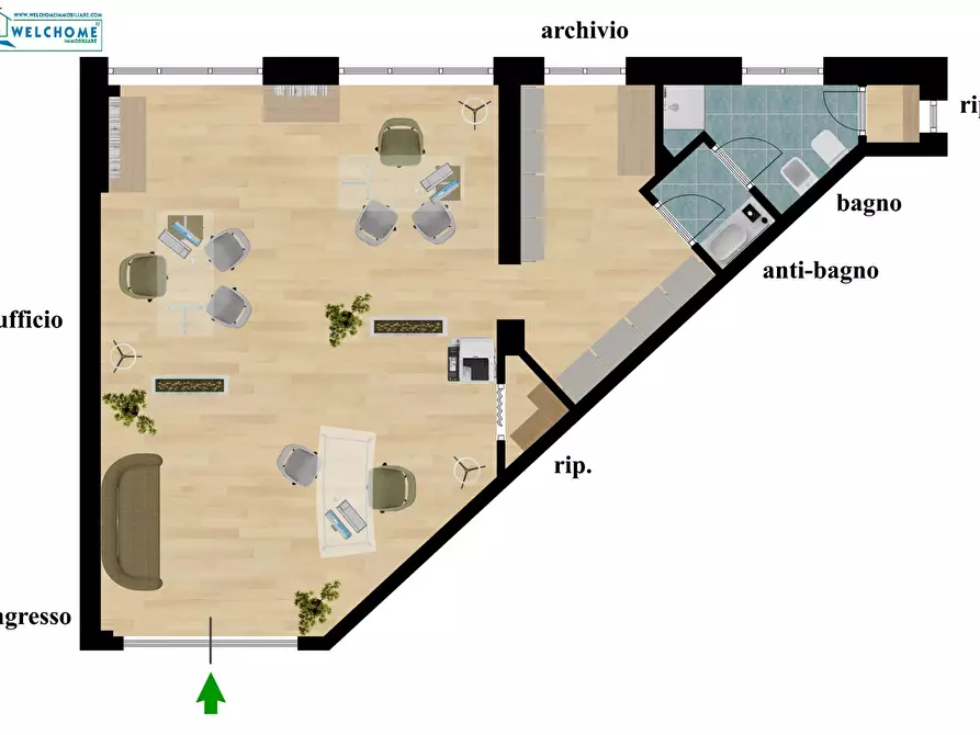 Immagine 1 di Ufficio in vendita  a Sinnai