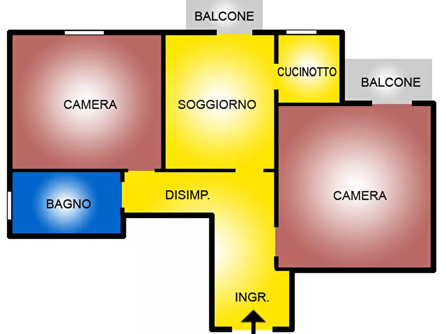 Immagine 1 di Trilocale in affitto  a Bologna