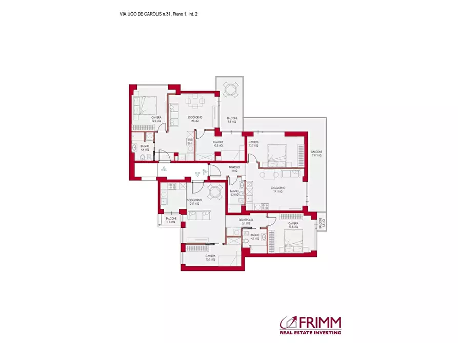 Immagine 2 di Casa trifamiliare in vendita  in Via Ugo de Carolis a Roma