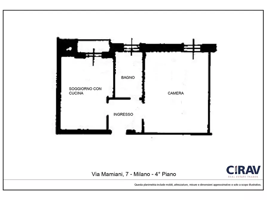 Immagine 18 di Casa trifamiliare in affitto  in VIA MAMIANI, 7. a Milano