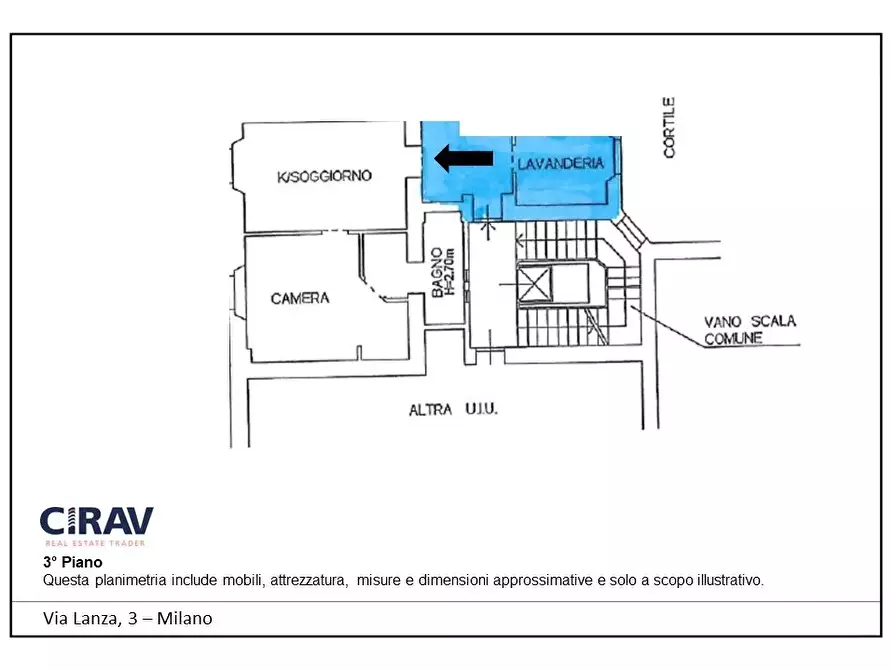 Immagine 21 di Casa trifamiliare in affitto  in Via Giovanni Lanza, 3 a Milano
