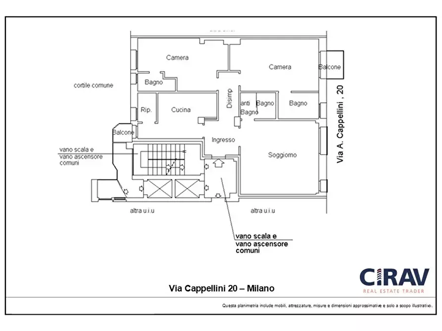 Immagine 21 di Casa trifamiliare in affitto  in Via Alfredo Cappellini, 20 a Milano