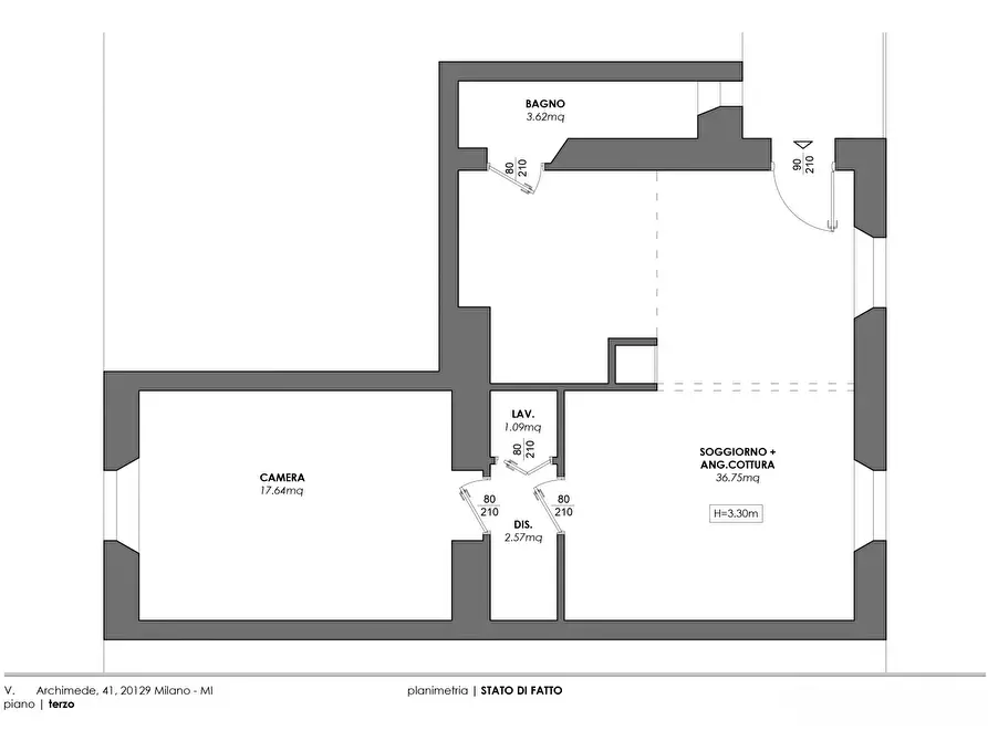 Immagine 28 di Casa trifamiliare in vendita  in Via Archimede, 41 a Milano