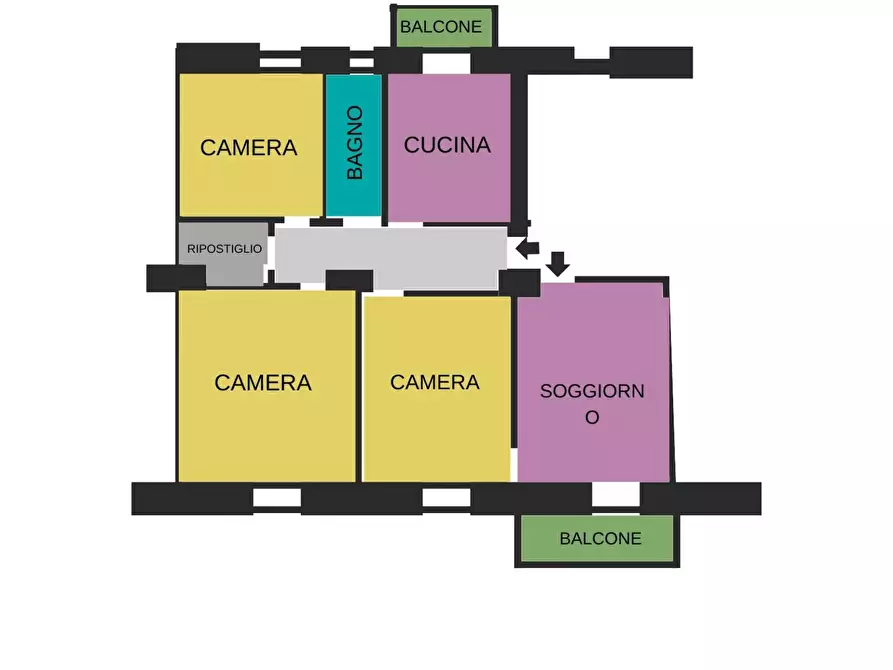 Immagine 2 di Casa trifamiliare in vendita  in Via Roma, 28 a Ventimiglia