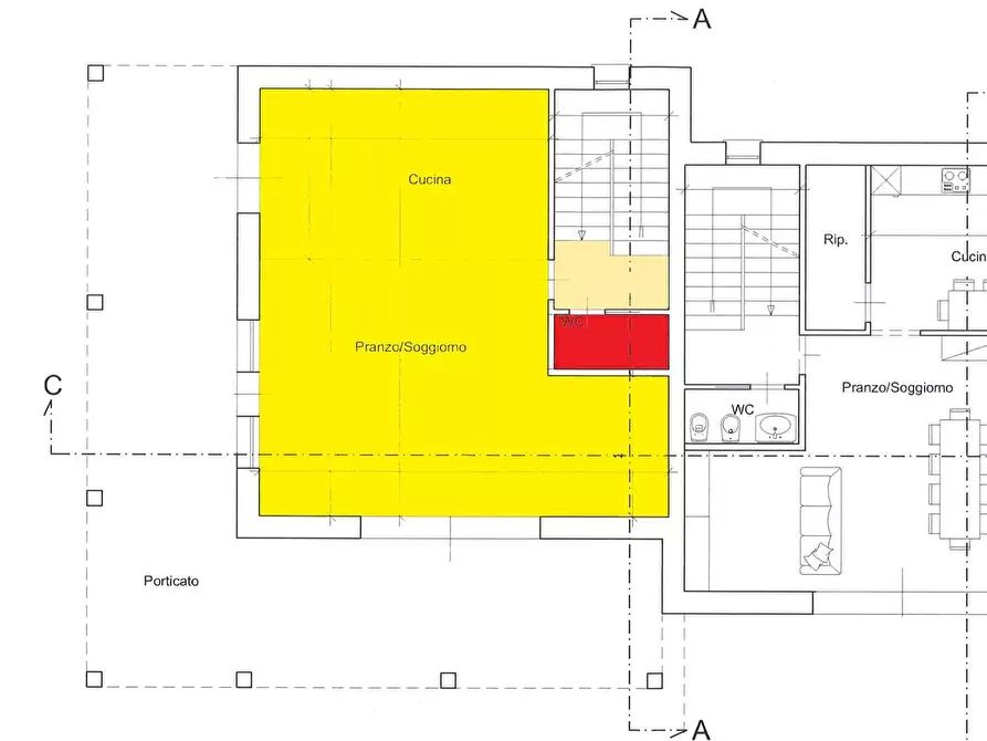 Immagine 2 di Casa bifamiliare in vendita  a Collesalvetti