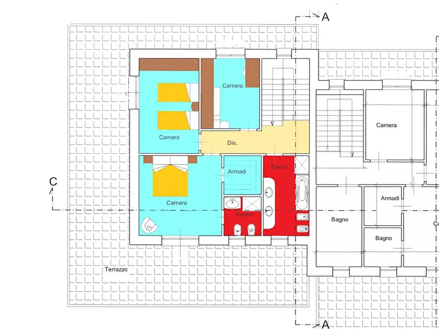 Immagine 3 di Casa bifamiliare in vendita  a Collesalvetti