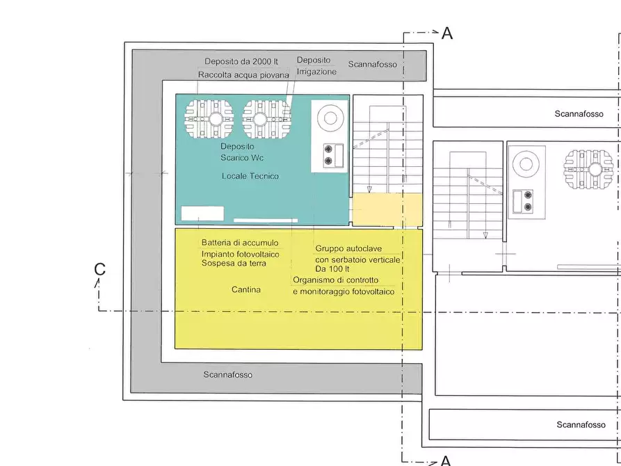 Immagine 4 di Casa bifamiliare in vendita  a Collesalvetti