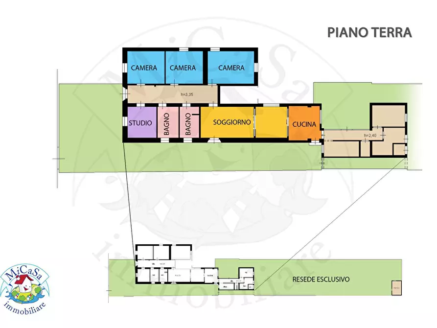 Immagine 2 di Casa bifamiliare in vendita  a Pisa