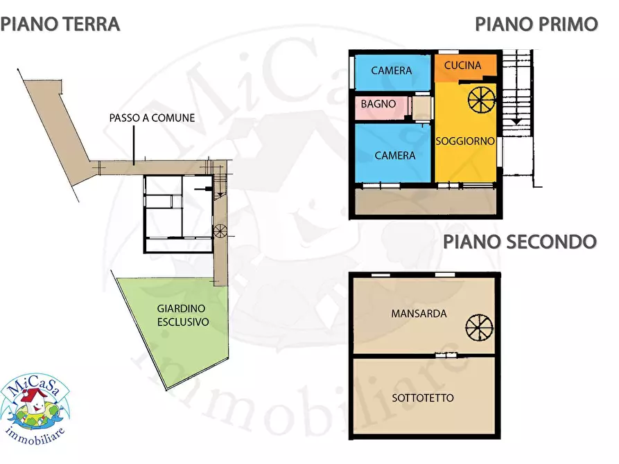 Immagine 3 di Casa bifamiliare in vendita  a Pisa