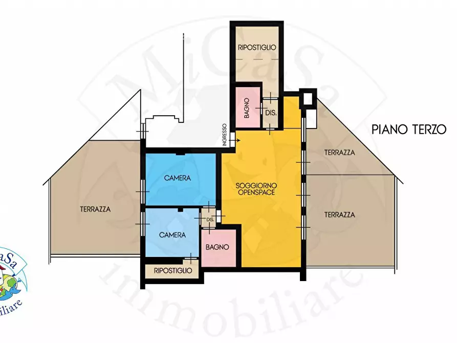 Immagine 4 di Mansarda in vendita  a Pisa