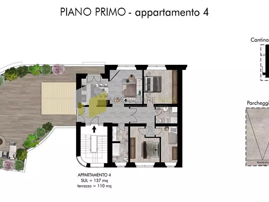 Immagine 12 di Appartamento in vendita  a Pisa