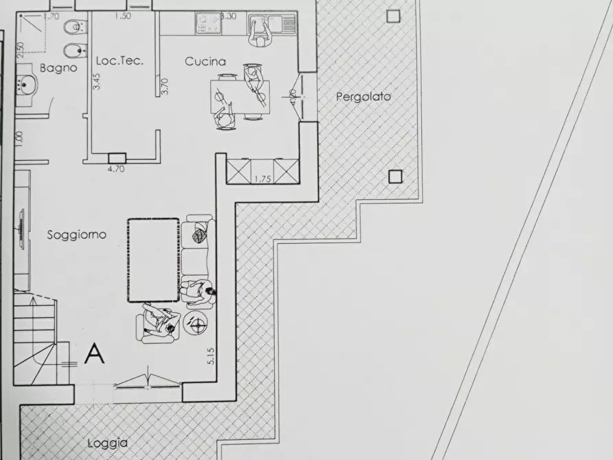 Immagine 2 di Villetta a schiera in vendita  a Pontedera