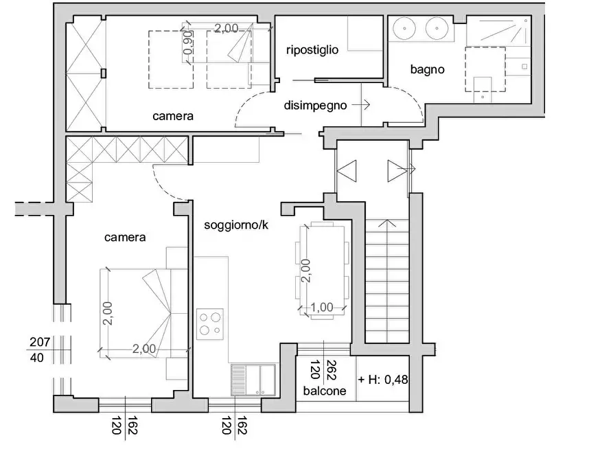 Immagine 6 di Appartamento in vendita  a Colle Di Val D'elsa