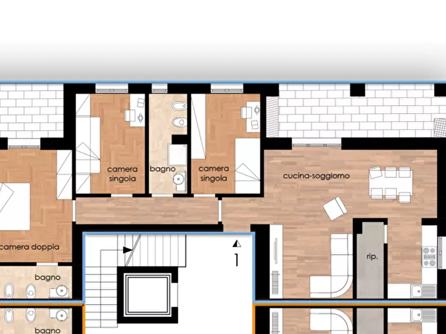 Immagine 7 di Appartamento in vendita  a Poggibonsi