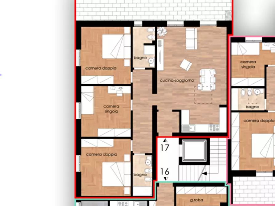 Immagine 8 di Appartamento in vendita  a Poggibonsi