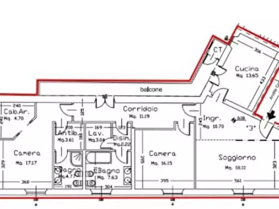 Immagine 2 di Appartamento in vendita  a Carrara