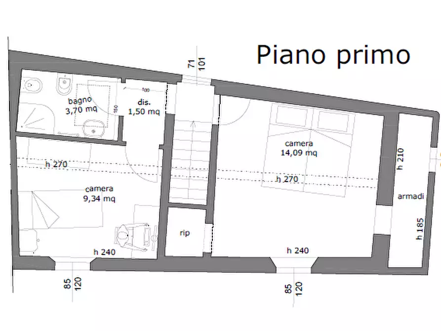 Immagine 3 di Terratetto in vendita  a San Giuliano Terme
