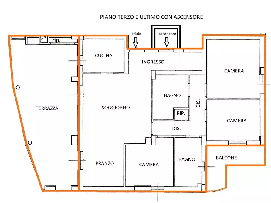 Immagine 18 di Mansarda in vendita  a Certaldo