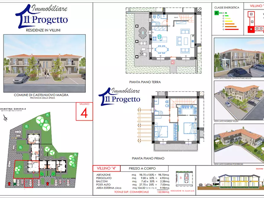 Immagine 2 di Casa semindipendente in vendita  a Castelnuovo Magra