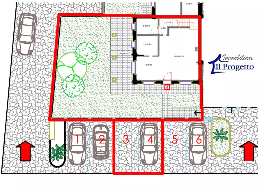 Immagine 4 di Casa semindipendente in vendita  a Castelnuovo Magra